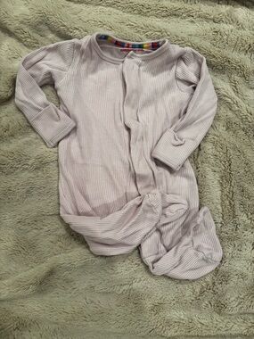 Magnetic Me Light Lavender Waffle-Knit Knot Foot Sleeper